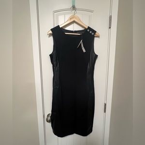 White House black market WHBM women’s black dress size 8 brand new vegan leather